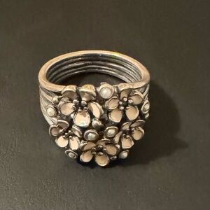 Floral Silver Ring